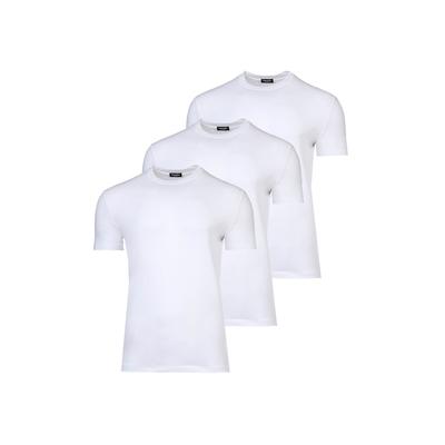 T-Shirt DSQUARED2 "T-Shirt TRI-PACK T-SHIRT 3er Pack", Herren, Gr. S, weiß, Obermaterial: 94% Baumwolle CO. 6% Elasthan EL., Shirts T-Shirt