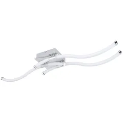 Deckenlampe dimmbar Deckenleuchte verchromt LED Wohnzimmerlampe, Metall Kunststoff, 20W 1790lm warmweiß, LxBxH 88x16x12cm