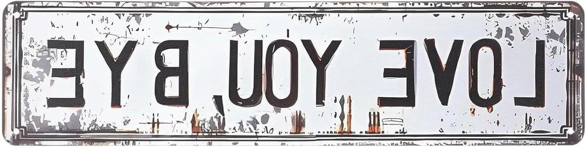 Decoratief metalen wandbord in retro stijl - 40 x 10 cm