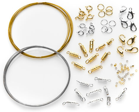 Schmuck-Set "Verschlüsse", gold-silber