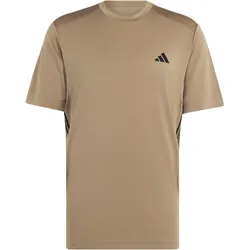 adidas TECHESS 3S Funktionsshirt Herren | Gr. L | braun - braun