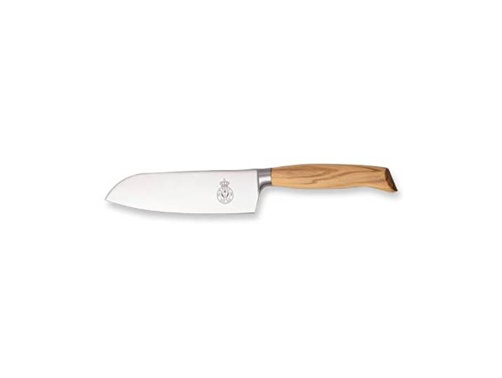 WEITZ Santokumesser 16 cm aus Edelstahl mit ergonomischem Olivenholzgriff Japanisch inspiriertes Kochmesser, Extrem scharf, Solingen-Messer, Made in Germany