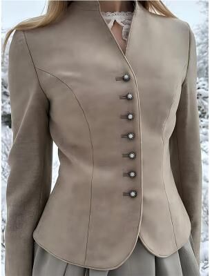 LightInthebox Oktoberfest Beer Oktoberfest Jacket Trachten Blazer Midi Length Stand Collar Mandarin Collar Bavarian German Munich Wiesn Women's Carnival Beer Festival Traditional Style Cloth Without Blouse