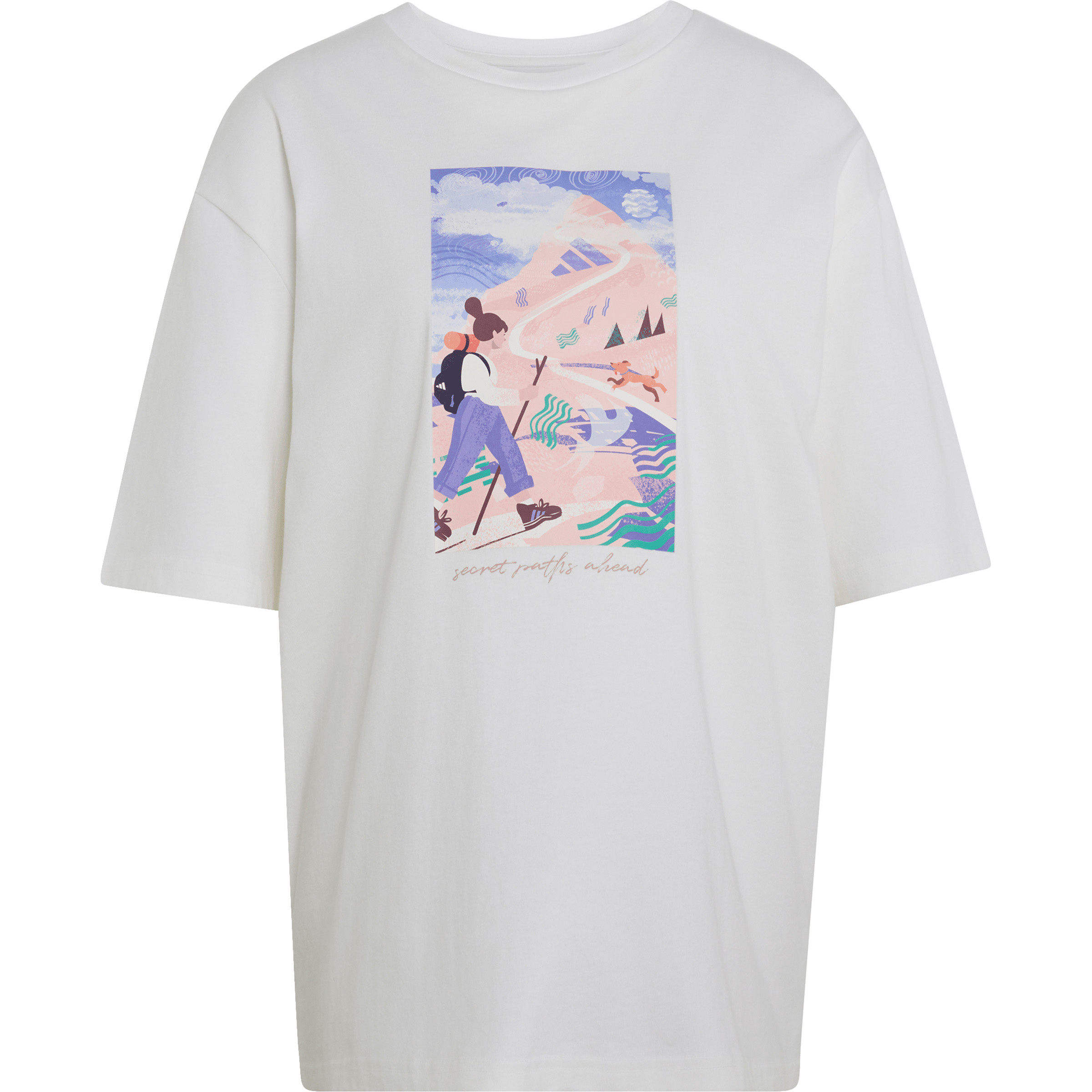 adidas Terrex Secret Paths Ahead Graphic Damen T-Shirts weiss Größe S Lifestyle Hautfreundlich