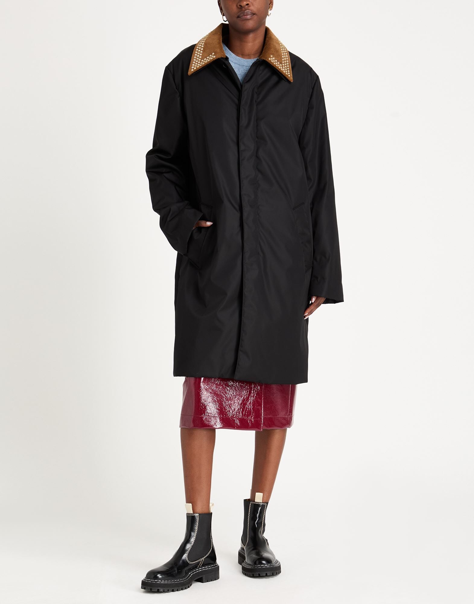 N°21 Abrigo Mujer Negro L,XL Mujer
