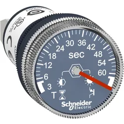 Schneider Electric XB5DTB23 Timer, Zeitrelais für Fronteinbau, Harmony XB5, Kunststoff, 22mm, 3s bis 60s, 24V DC