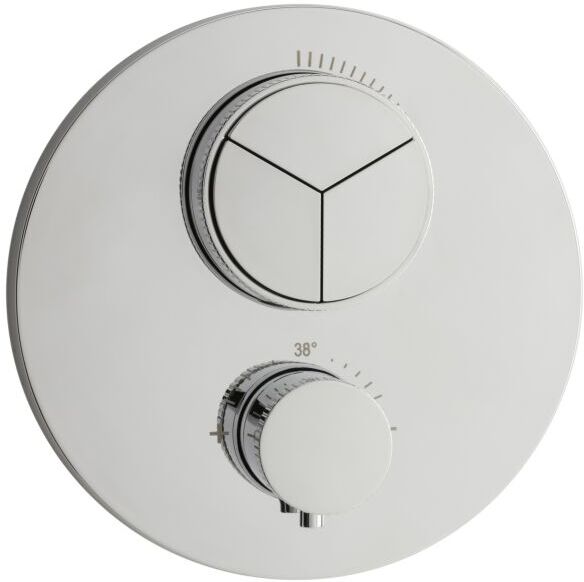 Herzbach Living Fertigmontageset 11.803055.1.01 Unterputz-Thermostat, 3 Verbraucher, chrom