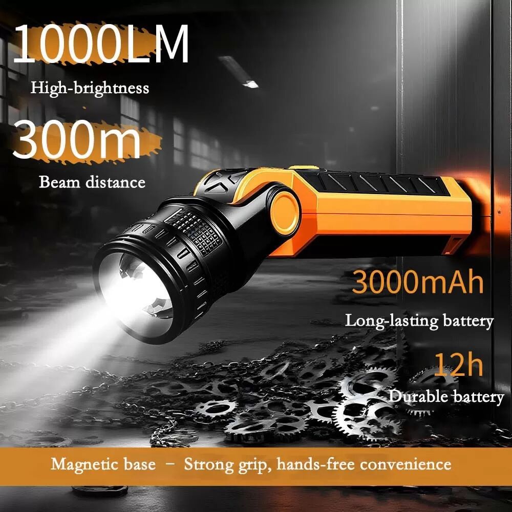 INF Helle Teleskop-Zoom Camping Taschenlampe mit langer Betriebsdauer