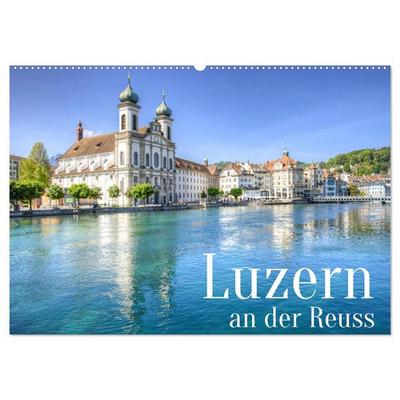 Luzern an der Reuss (Wandkalender 2026 DIN A2 quer), CALVENDO Monatskalender