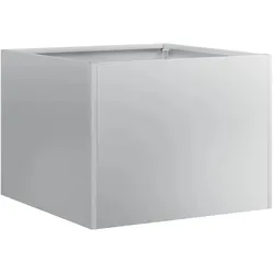 Helloshop26 - Moderner quadratischer Pflanzkübel für Garten Balkon Terrasse 40 x 40 x 30 cm aus grau verzinktem Stahl