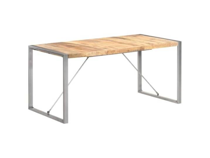 Makastle Esstisch 160x80x75 cm Raues Mango-Massivholz