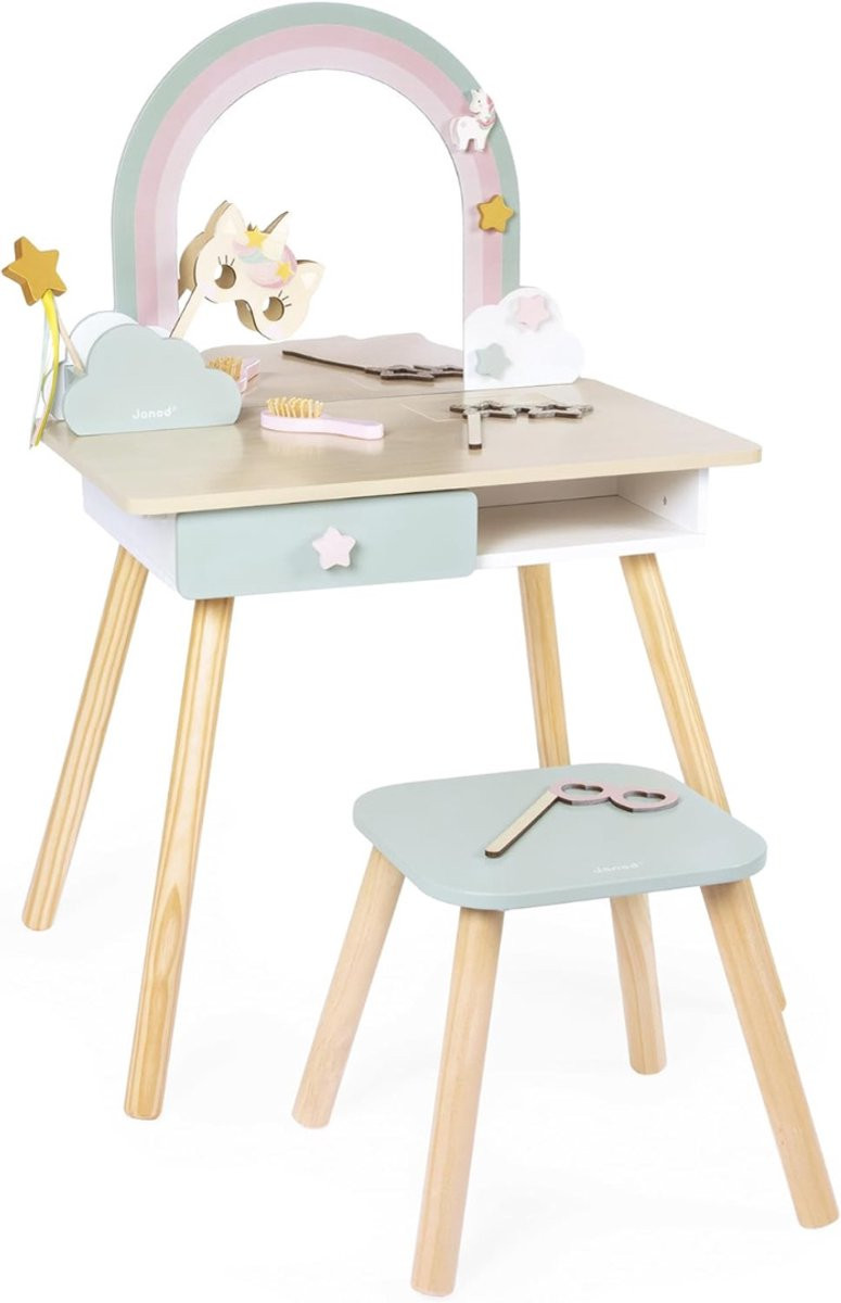 DailySupplies® Kaptafel voor kinderen - Make-uptafel voor meisjes - Veelkleurig