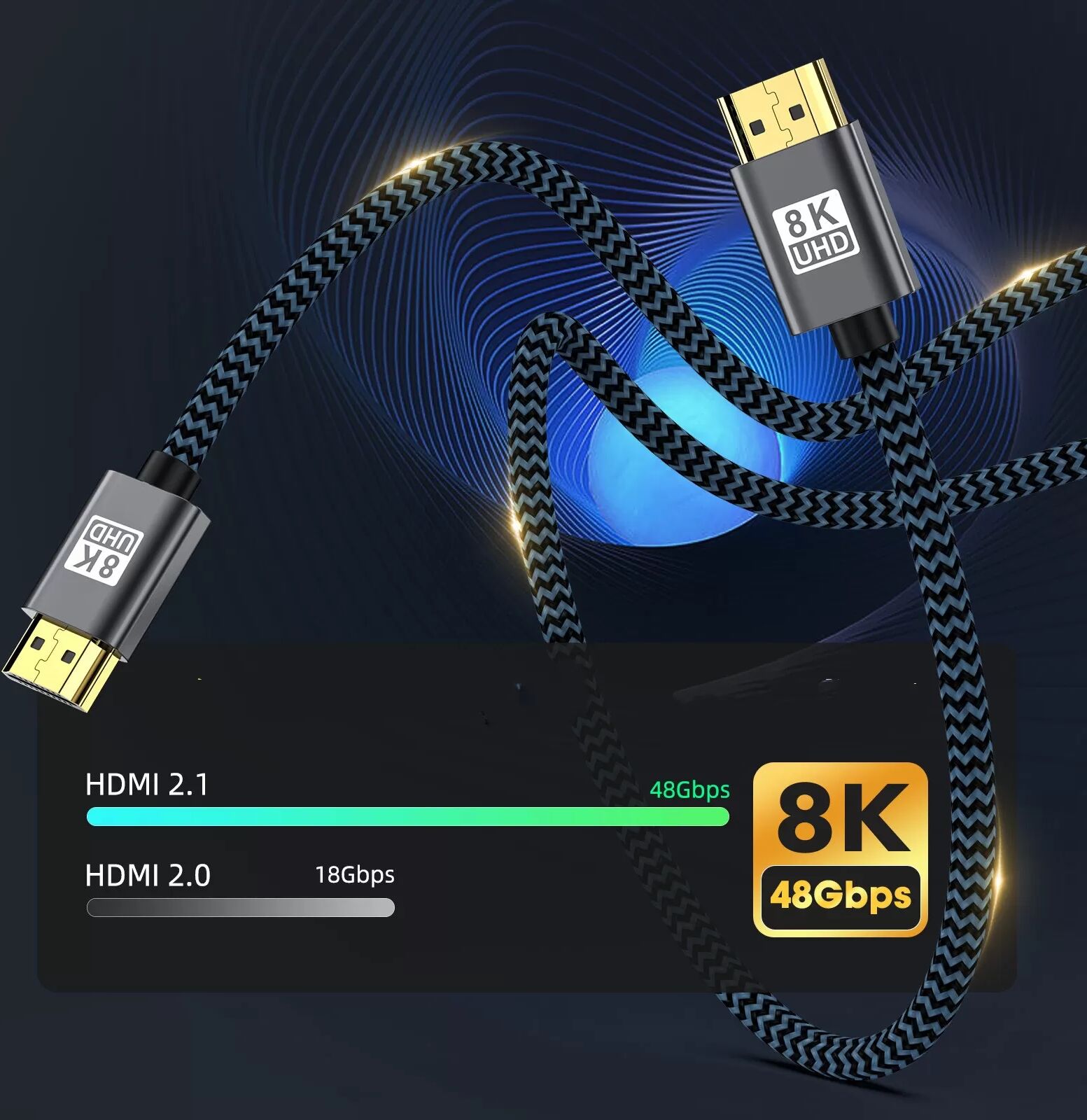 INF HDMI-zu-HDMI-Datenkabel 8K 60HZ, 2 m