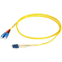 EFB O0360FT.10 Duplex Jumper LC-SC 9/125μ, OS2, LSZH, gelb, Flat Twin 3x5mm, 10m O0360FT10