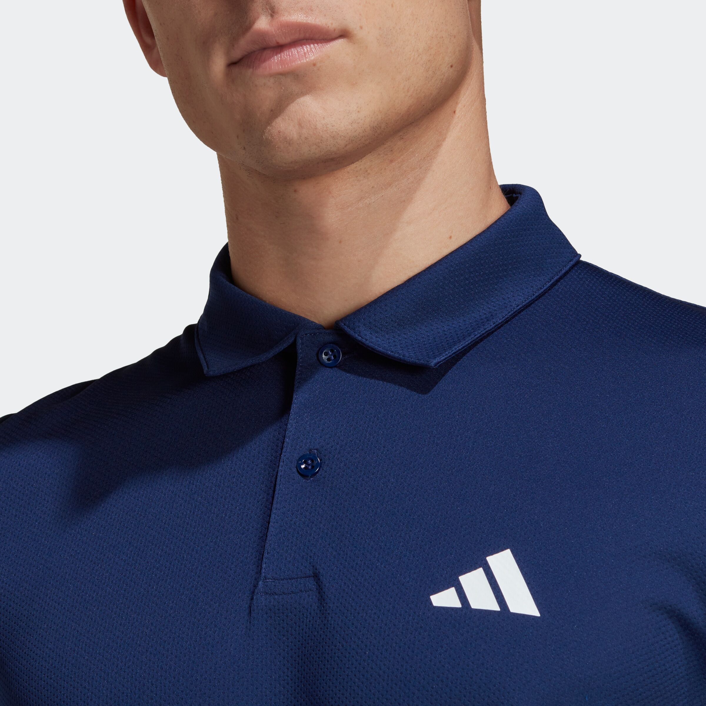 Poloshirt ADIDAS PERFORMANCE "TRAIN ESSENTIALS TRAINING", Herren, Gr. S, blau (dunkelblau, weiß), Obermaterial: 100% Polyester, clean, Shirts Poloshirt dunkelblau, weiß S