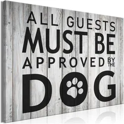 Artgeist, Bilder, All Guests Must Be Approved by the Dog (1 Part) Wide (120 x 80 cm)