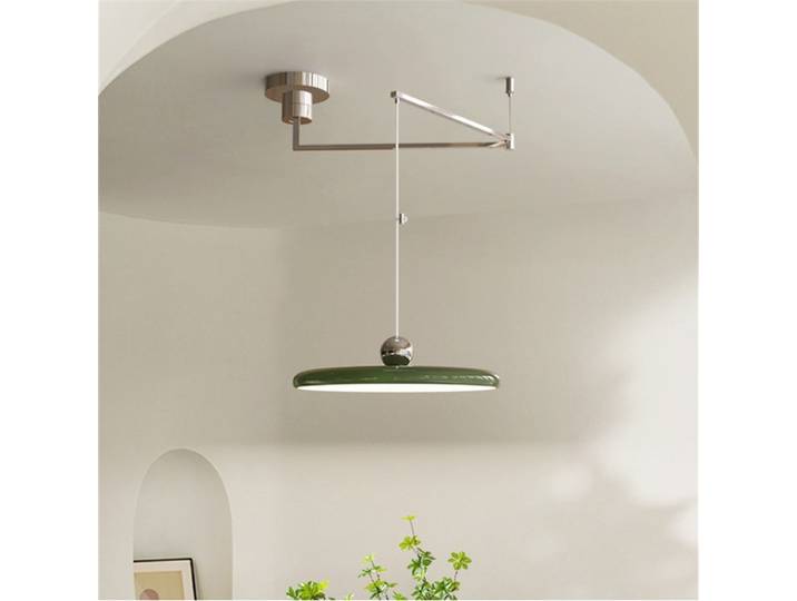 Lustre à culbuteur français Style crème UFO bras oscillant suspension pour salon Restaurant Bar Table à manger suspension
