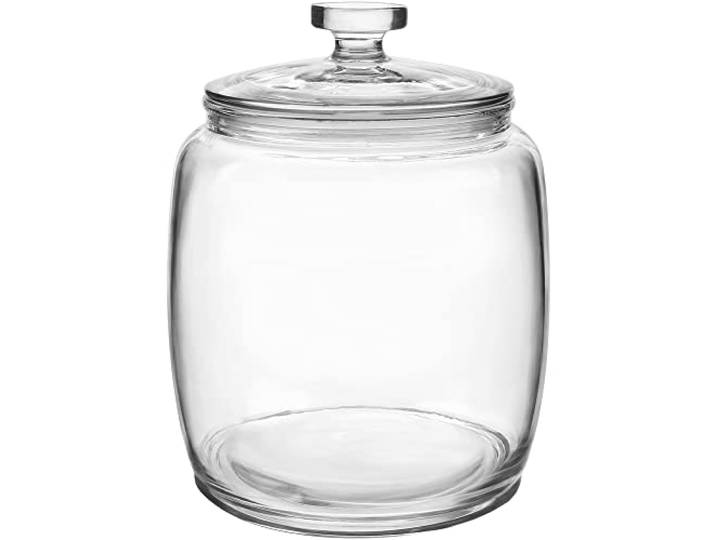 Daitouge 2,5 Gallonen Glasdosen mit Deckel, große Keksdosen mit großer Öffnung, 1 Packung Lebensmittelaufbewahrungsbehälter für Küche, ideal für die Aufbewahrung von Mehl, Reis, Zucker, Nudeln,