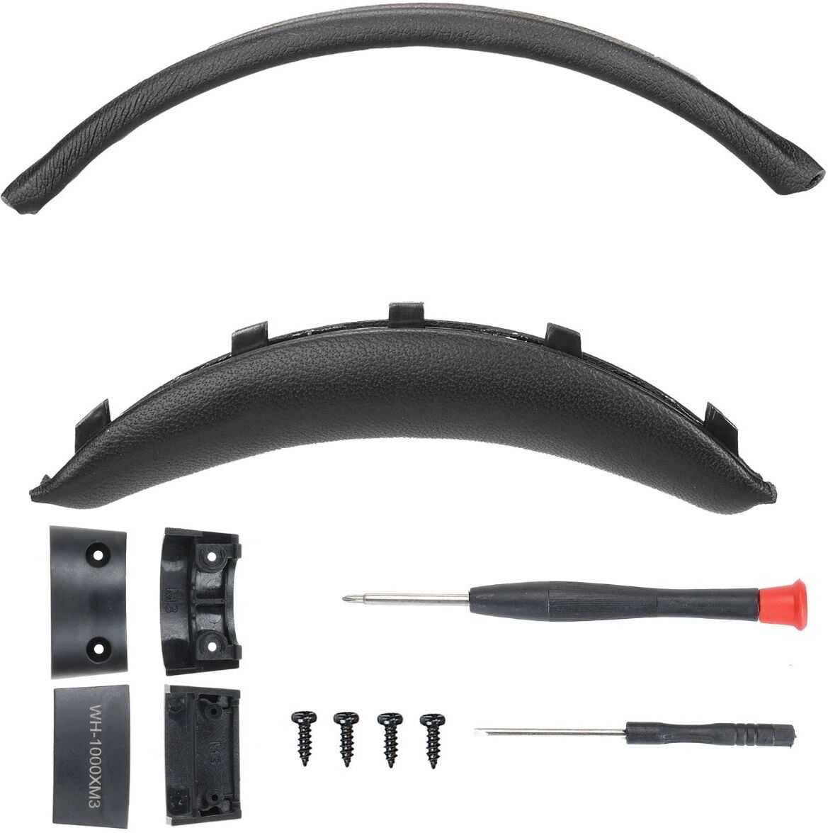 INF Kopfbandpolster kompatibel mit Sony WH-1000XM3 (WH1000XM3) — Schaffell Memory-Schaum Ersatz, Clip-On Einfache Montage Schwarz