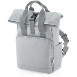BagBase Mini Roll-Top Rucksack mit Doppelgriff BG118S light grey 23 x 32 x 11 cm