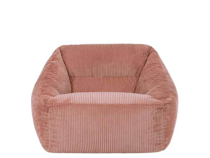 Icon Natalia Sitzsack Sessel für Erwachsene mit Füllung, Rosa In Deutschland Hergestellt, Sitzsack Erwachsene, Flauschiger Cord Stoff, Riesen Sitzsack Cord für Wohnzimmer und Schlafzimmer