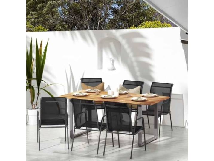 Pulverbeschichteter Stahl Textilene Komfort Armlehnstuhl Campingklappstuhl Gartenstühle 6 Stk. Stahl und Textilene Schwarz Bistro Sitzgruppe Camping Terrassen Balkon Esszimmer Wetterfest Klappbar
