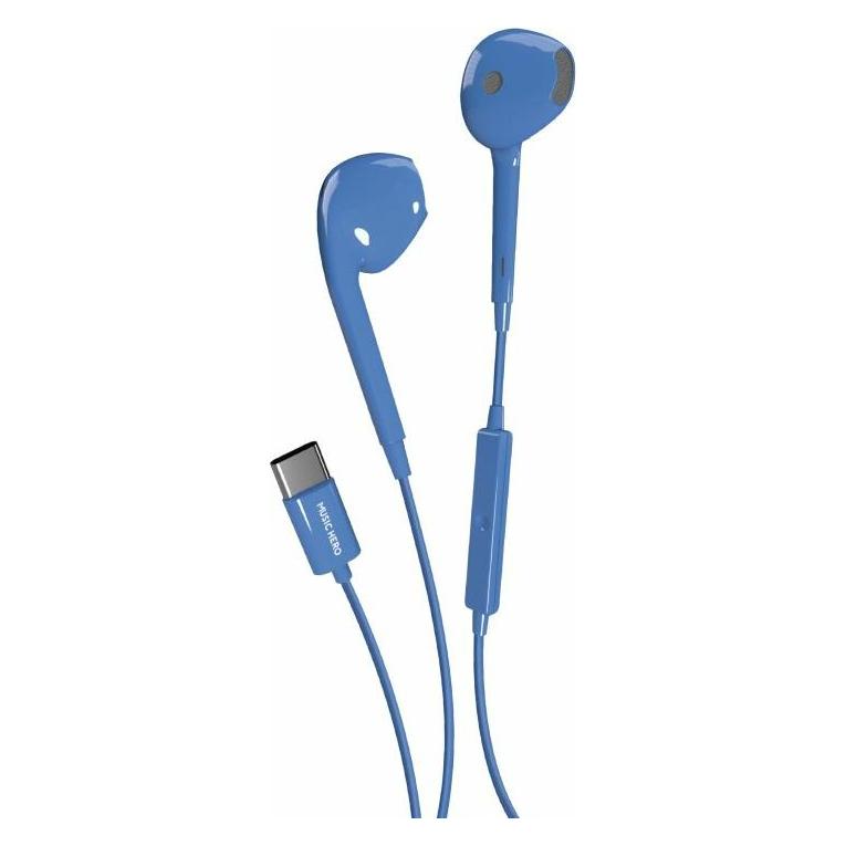 SBS MUSIC HERO TUBB Stereo In-Ear Headset mit USB-C-Kabel blau (NC, Kabelgebunden) (MHEARSETTYCB)