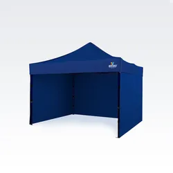Laube 3x3m - mit 3 Wänden - Blau