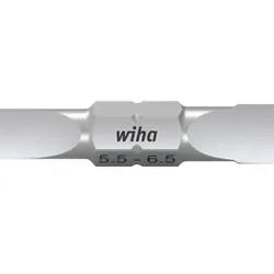 Wiha Bit Set Doppelbit Schlitz (5,5/6,5) 10-teilges Set in Box - 43859