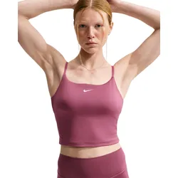 Nike One Gepolstertes, verstellbares Sport-BH-Tanktop Pink Smoke - S