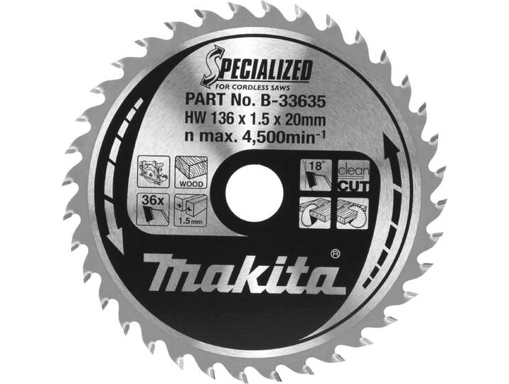 Makita B-33635 SPECIALISED Sägeb.136x20x36Z