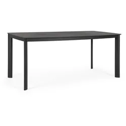 Gartenesstisch Alcora aus Aluminium und Stein, modern, anthrazit, 180x90 cm, für 4–6 Personen