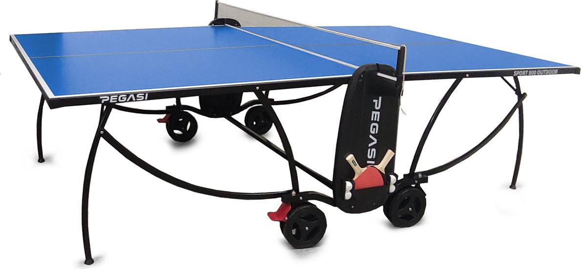 Pegasi Tischtennisplatte 800 - Outdoor Spiele - Wetterfest - Tischtennisplatte Outdoor Klappbar - Original Tischtennistisch - Faltbare Tischtennisplatte - Tischtennis - Blau