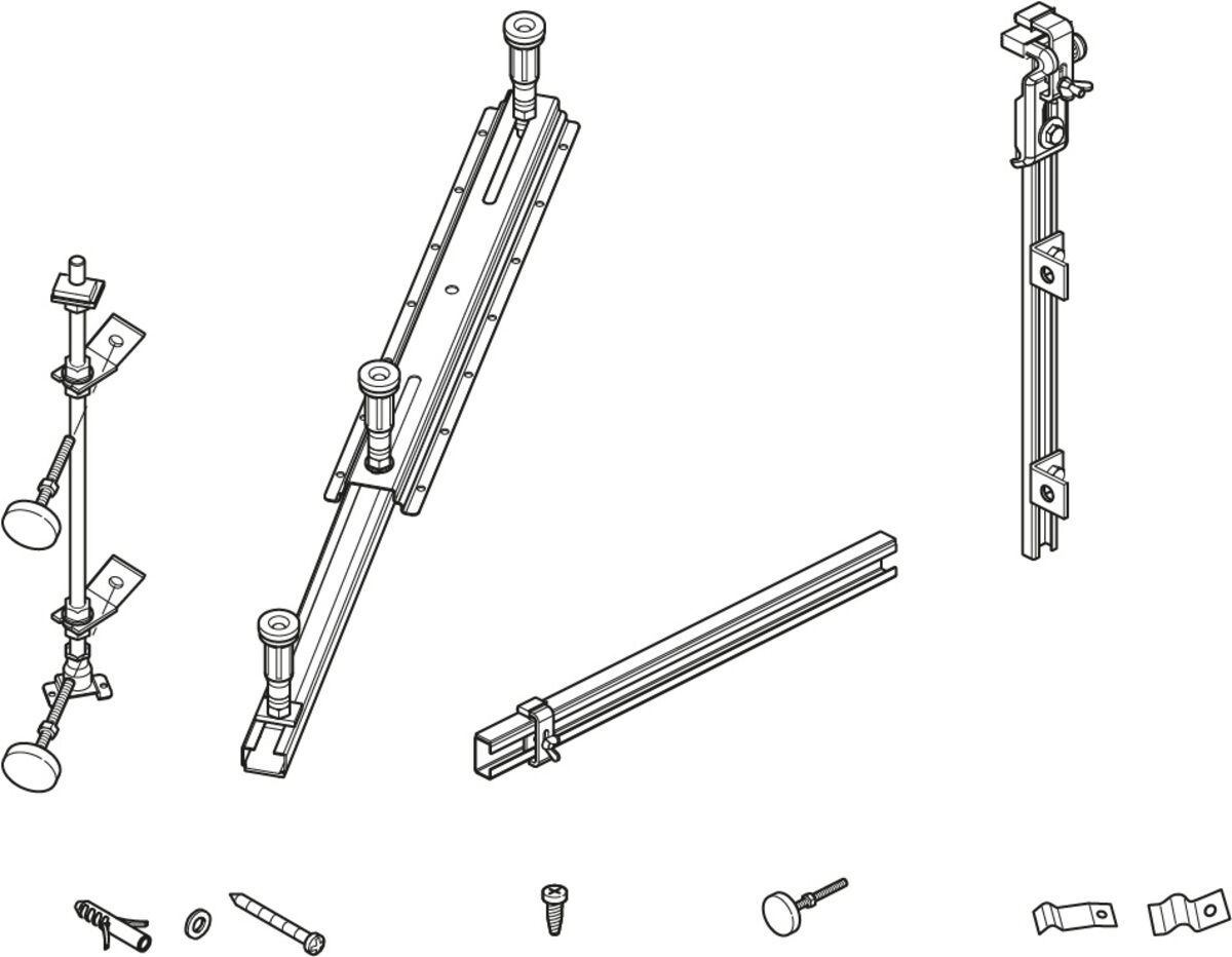 Ideal Standard de tablier K793567 avec pieds de bain + bandes de bain