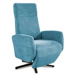 sit & more Sessel TV Morris Stoff Blau Hellblau