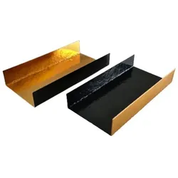 CROKUS Gold-schwarze Faltkartons 4,5 x 10 + 1,5 cm (200 Stück)