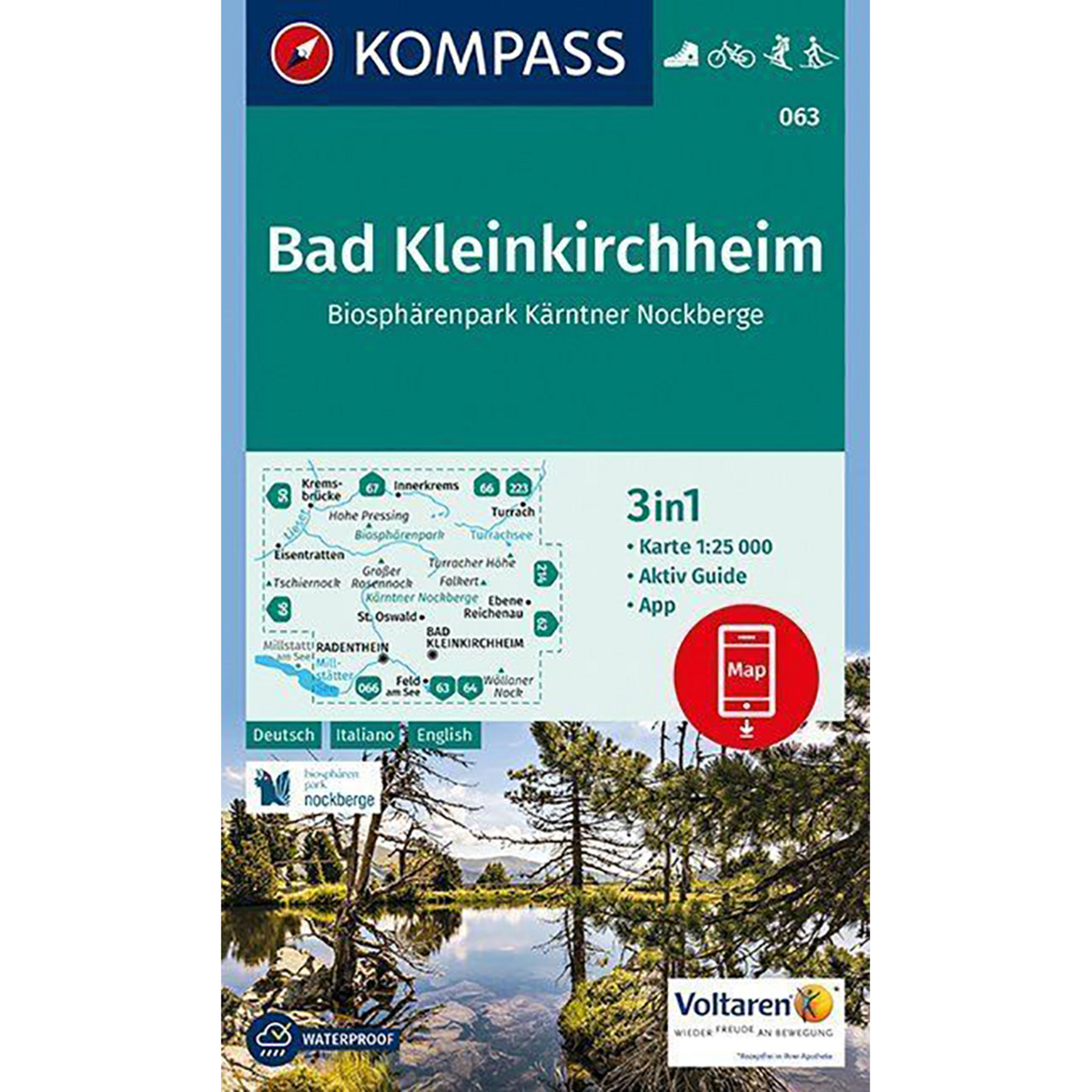Kompass Verlag WK 063 Bad Kleinkirchheim - NP Nockberge Topografische Karten