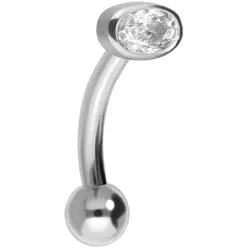 Titan Banane mit Push Fit EINGEFASSTER OVALER KRISTALL