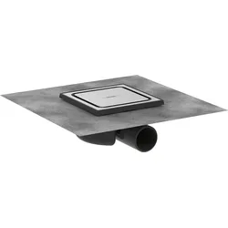 hansgrohe RainDrain Spot Komplettset 150/150 Punktablauf und Installationsset Edelstahl gebürstet, 56055800