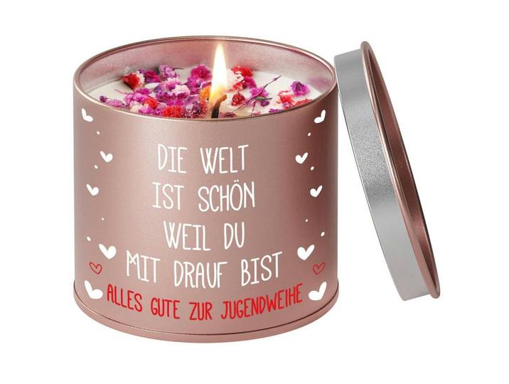 Duftkerze Lavendel 9OZ Jugendweihe Geschenk, Bordeaux, Paraffin, 8.5 cm, Dekoration, Kerzen & Kerzenhalter, Duftkerzen