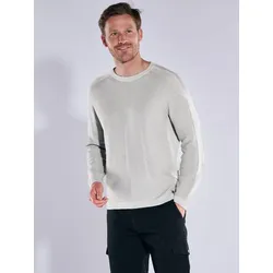 engbers Herren Pullover strukturiert Grau regular uni Rundhals - XXL