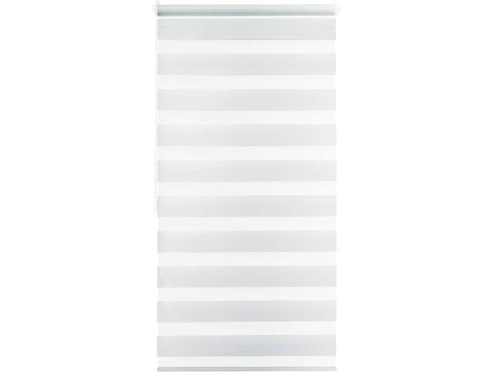 Doppelrollo GOOD LIFE Alina 1 Gr. 10, weiss (weiß), B:65cm H:150cm, Polyester, Rollos, Doppelrollo, individuelle Lichtregulierung, unifarben, Montage mit Klemmträgern