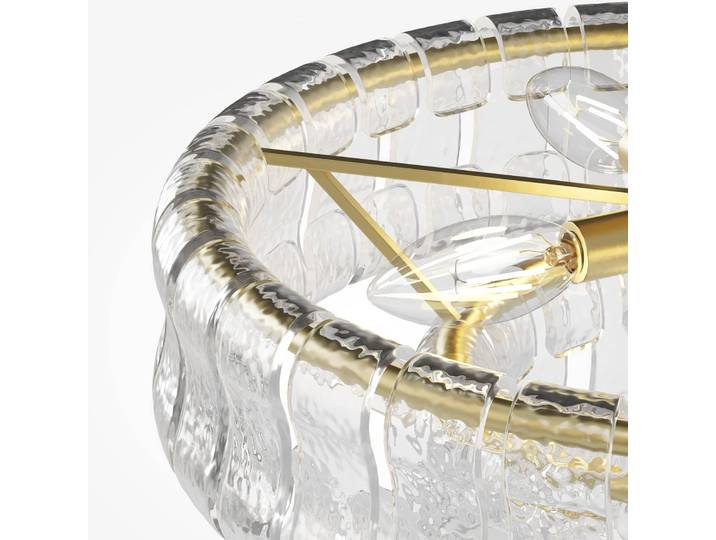 Maytoni Deckenlampe Boulder, dimmbar, klar / transparent, für Wohn- / Esszimmer, Glas, Antik, Deckenlampe