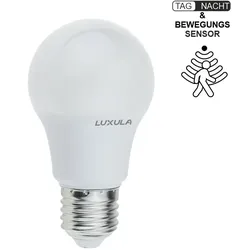 LUXULA LED Leuchtmittel mit Dämmerungs und Bewegungs-Sensor, E27
