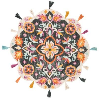 SAFAVIEH Handmade Novelty Kitt Bohemian Floral Wool Rug