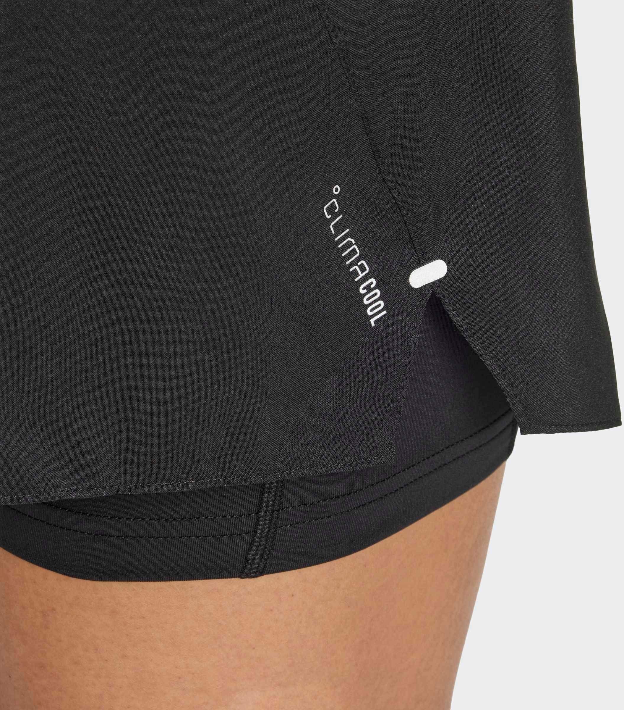 Laufshorts ADIDAS PERFORMANCE "RUN ESS 21 S", Damen, Gr. XXL, N-Gr, schwarz (schwarz, normal, gr.), Obermaterial: 100% Polyester, Hosen Laufshorts