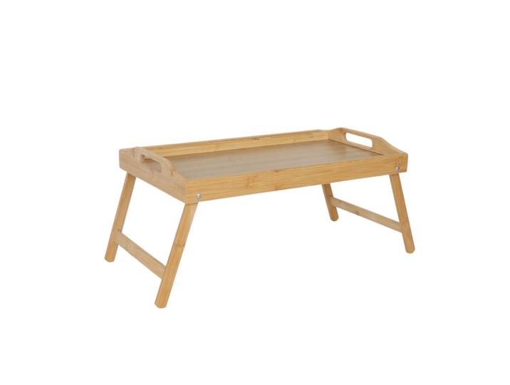 Klappbares Betttablett Bambus Hellbraun