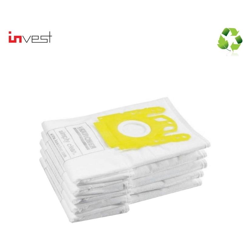 Kärcher Invest Eco Synthetic Staubsaugerbeutel 2501 / 2601 plus / NT181 / WD2500M (4 Einheiten) 6.904-329&K (4x) (IZ-K21S)