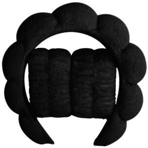 Uplifted Goods Microfiber Wristband And Puffy Headband Set For Face Washing And Skincare d