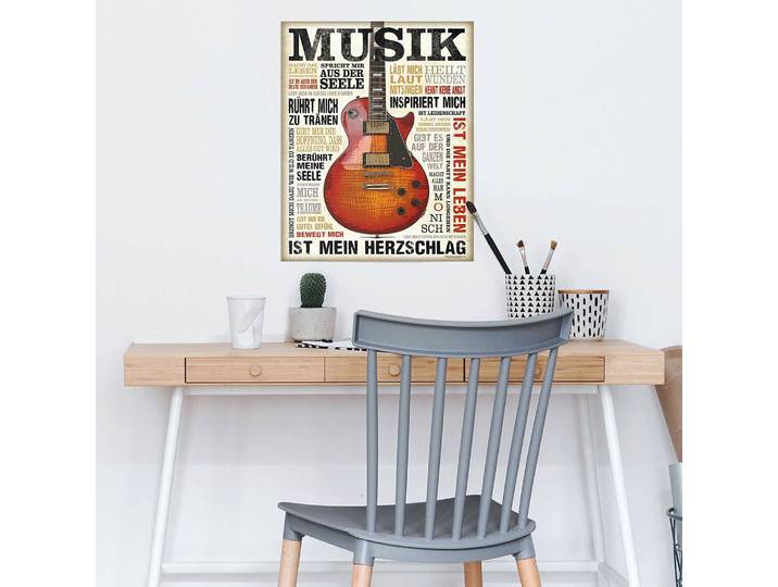 Poster La musique est une passion Papier Multicolore 40 x 50cm